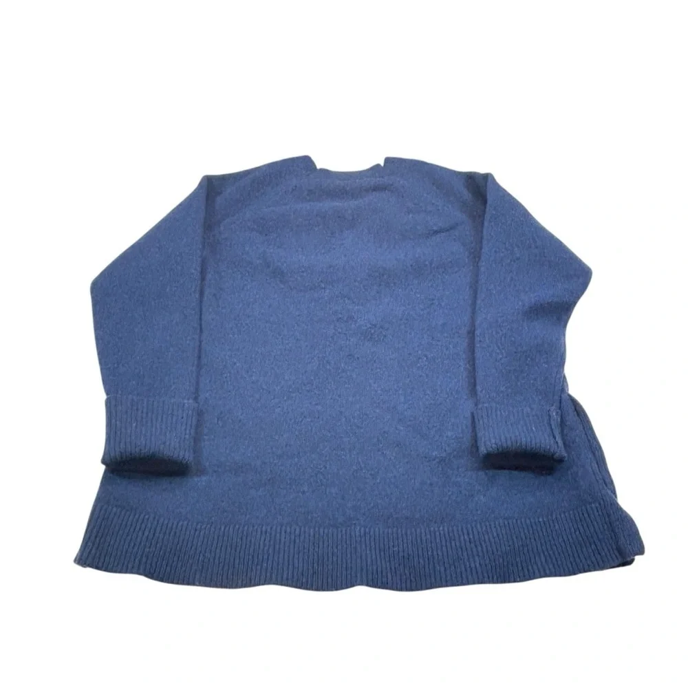 Pendleton Sweater X Large Blue Womens Long Sleeve 100% Lambs Wool Side Buttons